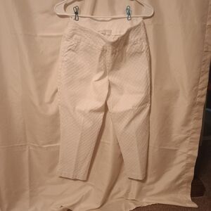 Cato Women's White Cropped Dress Pants